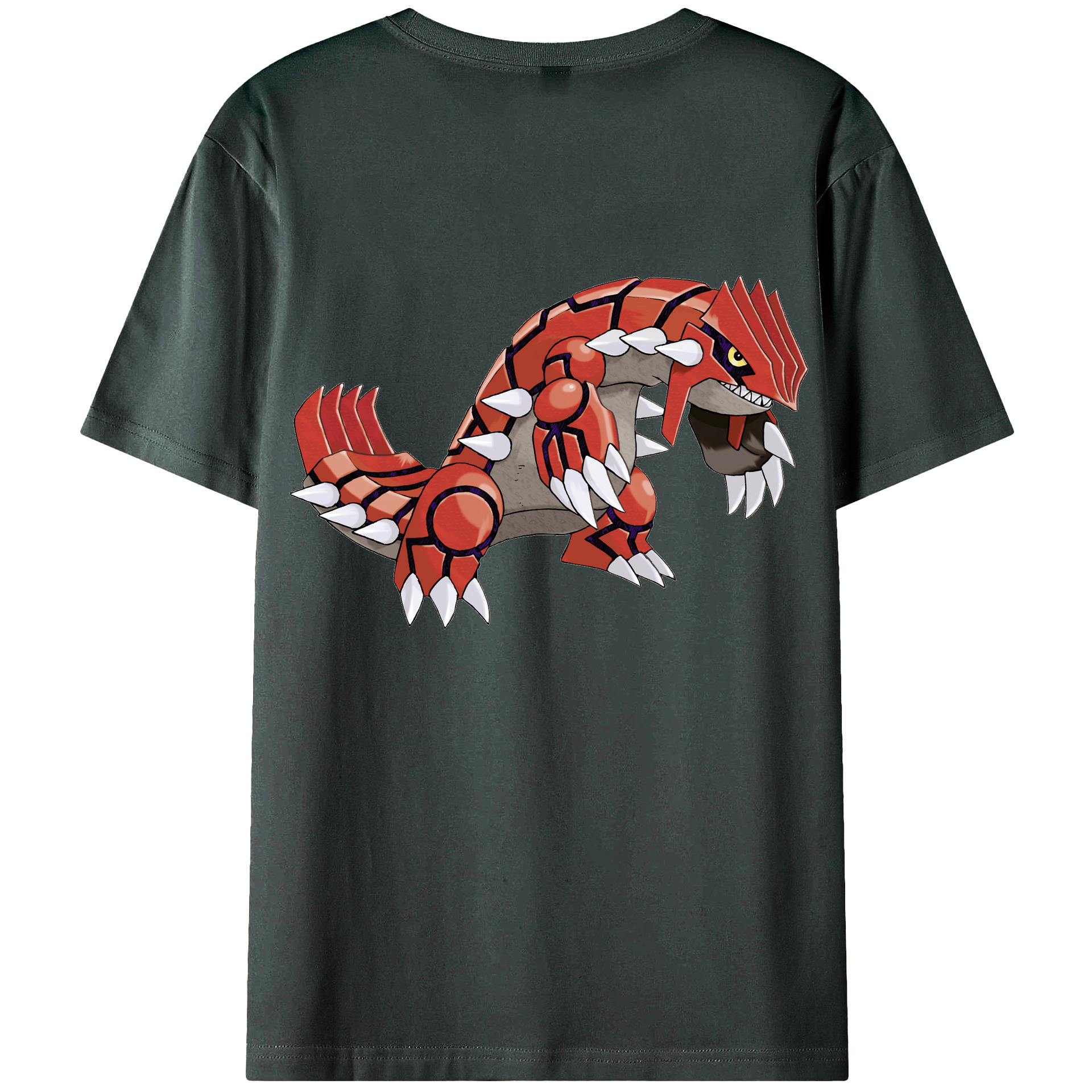 （画像用） ポケットモンスター Pokémon 綿100％ メンズ半袖Tシャツ（バックプリント） 通気性